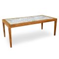 Tavolo Rettangolare Realizzato in Legno di Acacia e Piano in Ceramica - Tecnica