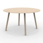 Tavolo Rotondo 130 cm da Esterno in Alluminio di Diverse Finiture - Risplendente Viadurini