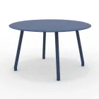 Tavolo Rotondo 130 cm da Esterno in Alluminio di Diverse Finiture - Risplendente Viadurini
