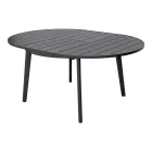 Tavolo Rotondo Allungabile a 170 cm in Alluminio Antracite - Rivara Viadurini
