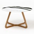 Tavolo Rotondo da Esterno in Ceramica Panda White Made in Italy - Pegaso