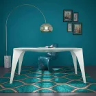 Tavolo scrivania di design moderno prodotto in Italia, Pomarolo Viadurini