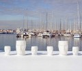 Tavolo / sgabello per esterno di design Adan by Vondom, in polietilene