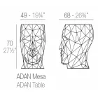 Tavolo / sgabello per esterno di design Adan by Vondom, in polietilene Viadurini