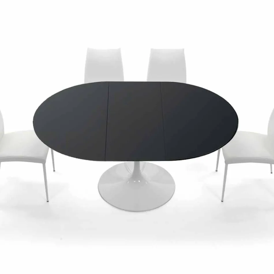 Tavolo Tondo Allungabile fino a 170 cm in Laminato Made in Italy – Dollars Viadurini