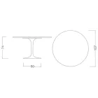 Tavolo Tulip Eero Saarinen H 73 in Ceramica Diamond Cream Made in Italy - Scarlet Viadurini