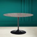 Tavolo Tulip Eero Saarinen H 73 in Ceramica Pietra Grey Made in Italy - Scarlet