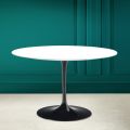 Tavolo Tulip Eero Saarinen H 73 Rotondo in Bianco Assoluto Made in Italy - Scarlet