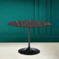 Tavolo Tulip Eero Saarinen H 73 Rotondo in Ceramica Noir Desire Made in Italy - Scarlet