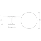 Tavolo Tulip Eero Saarinen H 74 con Piano in Laminato Liquido Bianco Made in Italy - Scarlet Viadurini