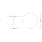 Tavolo Tulip Eero Saarinen H 74 con Piano in Marmo di Carrara Made in Italy - Scarlet Viadurini