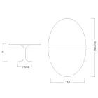 Tavolo Tulip Eero Saarinen H 74 Ovale Allungabile in Laminato Liquido Nero - Scarlet Viadurini