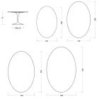 Tavolo Tulip Eero Saarinen H 74 Ovale in laminato Liquido Made in Italy - Scarlet Viadurini