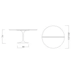 Tavolo Tulip Saarinen H 74 Allungabile in Laminato Liquido Bianco Made in Italy - Scarlet Viadurini