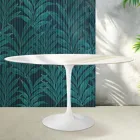 Tavolo Tulip Saarinen H 74 cm Rotondo in Ceramica Florim Calacatta Gold Lucido - Scarlet Viadurini
