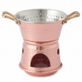 Tegamino per Salsa in Rame Stagnato a Mano con Manici e Base 14 cm - Gianmatteo