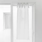 Tenda a Vetro con Garza di Lino e Organza Bianca Design Elegante - Tapioca Viadurini