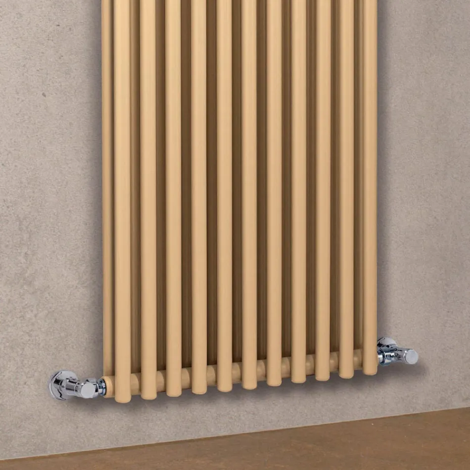 Termoarredo con Sistema Idraulico in Acciaio al Carbonio Made in Italy - Crema Viadurini