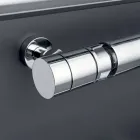 Termoarredo design graffetta elettrico con finitura cromata Scirocco H Viadurini