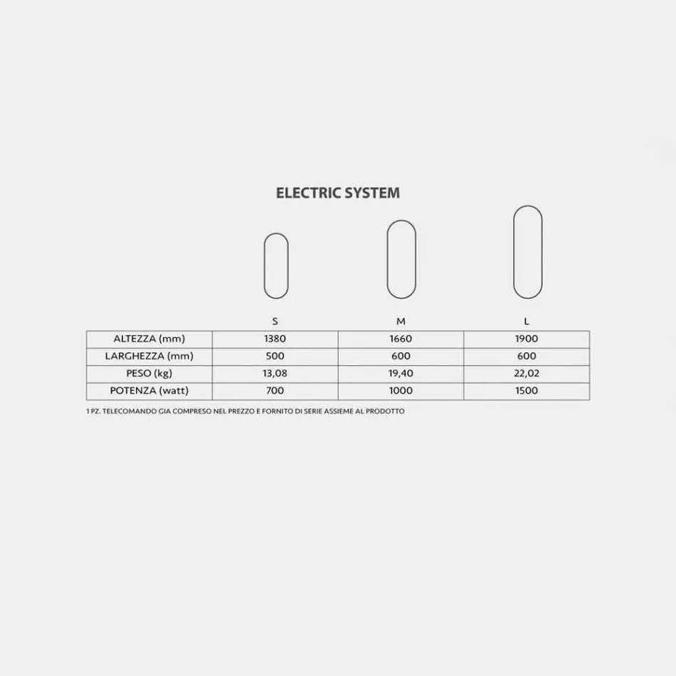 Termoarredo elettrico a specchio fino a 1500 Watt Brian Viadurini