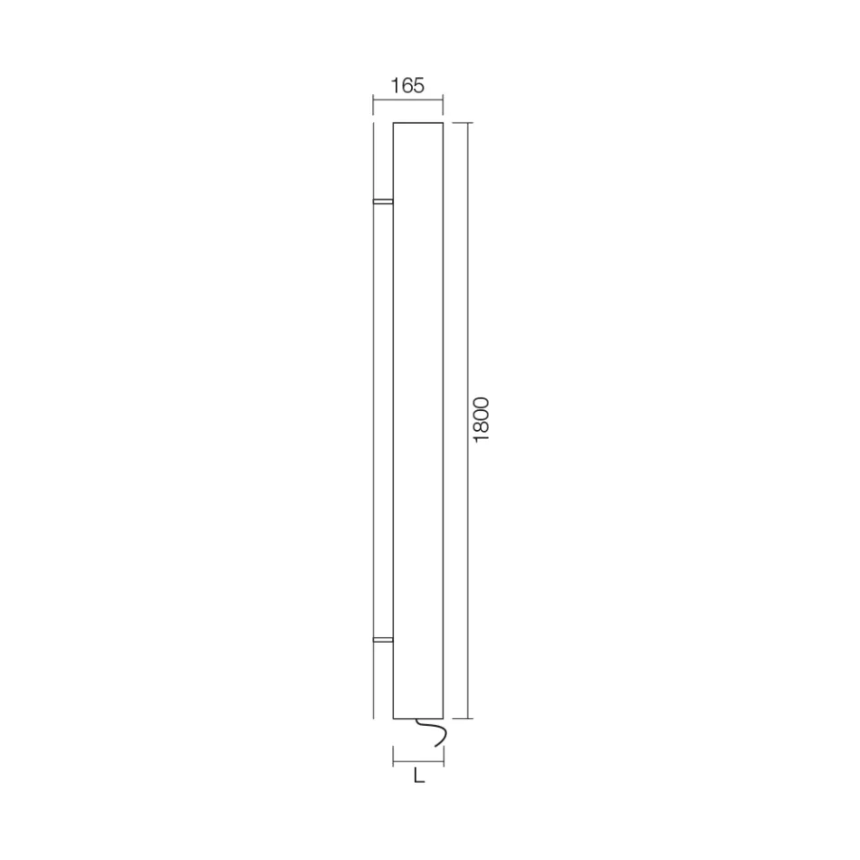 Termoarredo Elettrico Costituito da un Tubo in Alluminio Made in Italy - Pandoro Viadurini