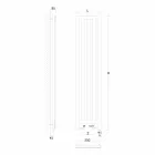 Termoarredo elettrico cromato di design New Dress by Scirocco H Viadurini