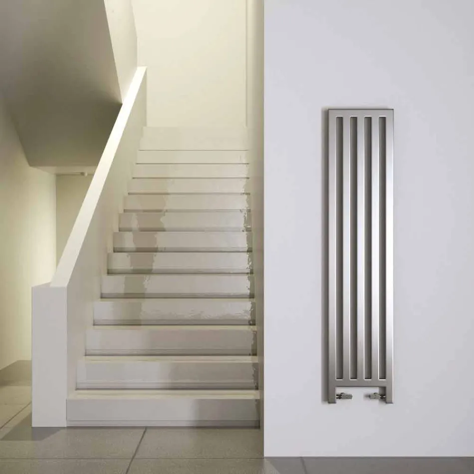 Termoarredo elettrico cromato di design New Dress by Scirocco H Viadurini