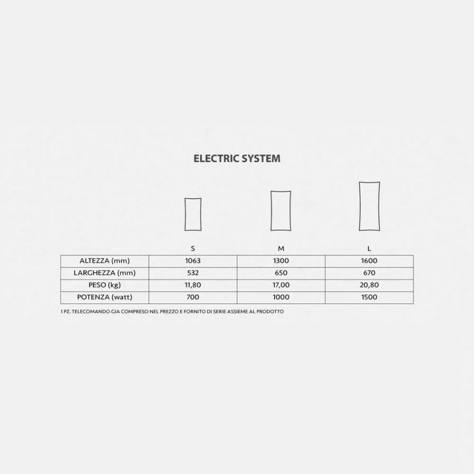 Termoarredo elettrico design finitura a specchio fino 1500W Barry Viadurini