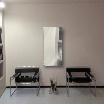 Termoarredo elettrico design finitura a specchio fino 1500W Barry Viadurini