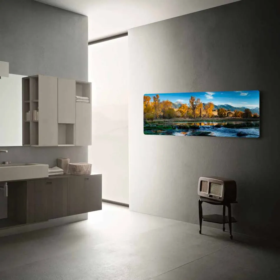 Termoarredo elettrico design moderno personalizzabile con foto Jonny Viadurini