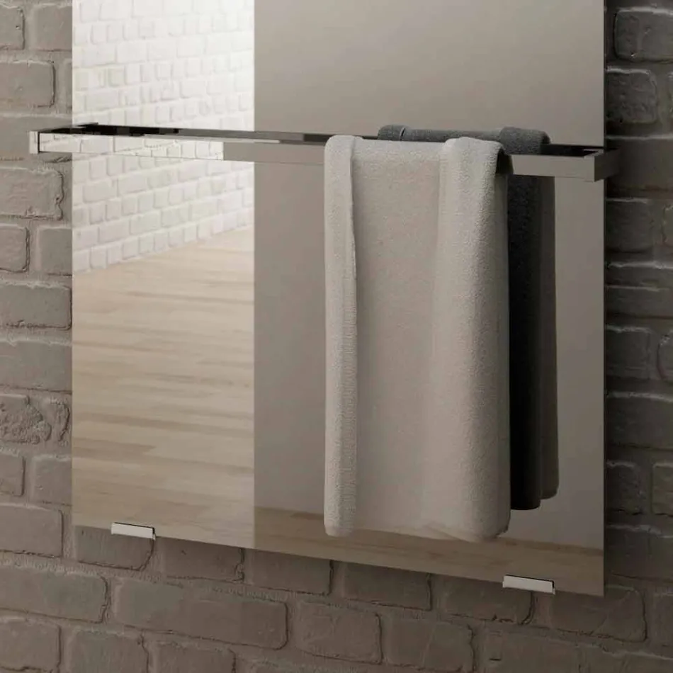 Termoarredo elettrico di design a raggi infrarossi in vetro nero Clear Viadurini