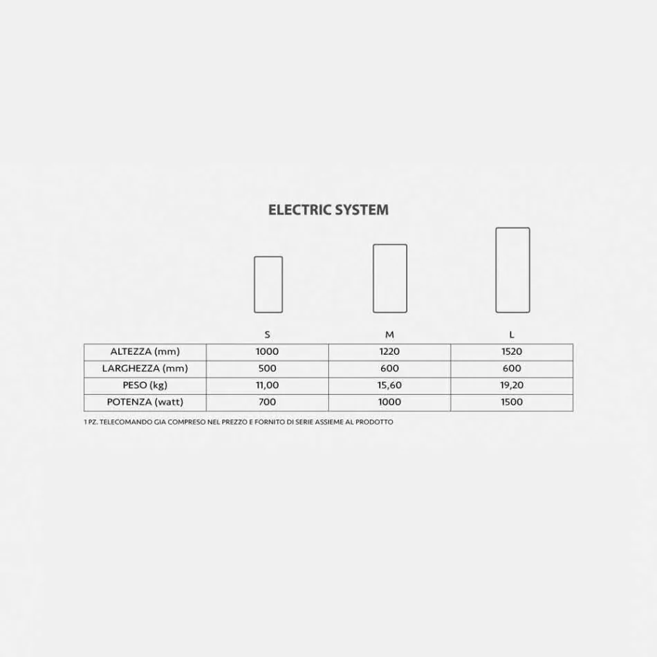 Termoarredo elettrico di design a specchio fino 1500Watt Jonny Viadurini