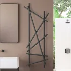 Termoarredo Elettrico in Acciaio con Tubi a Sezione Tonda Made in Italy - Random Viadurini