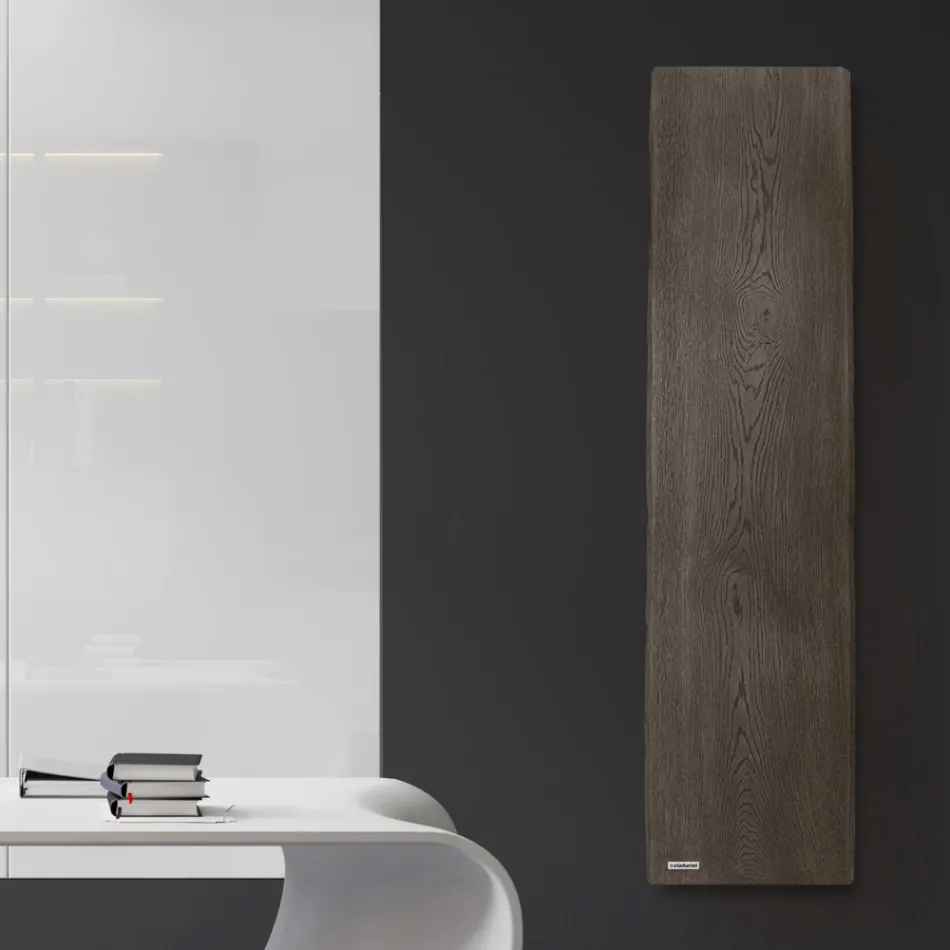 Termoarredo Elettrico in Polvere di Marmo Italiano Effetto Legno - Wood50 Viadurini