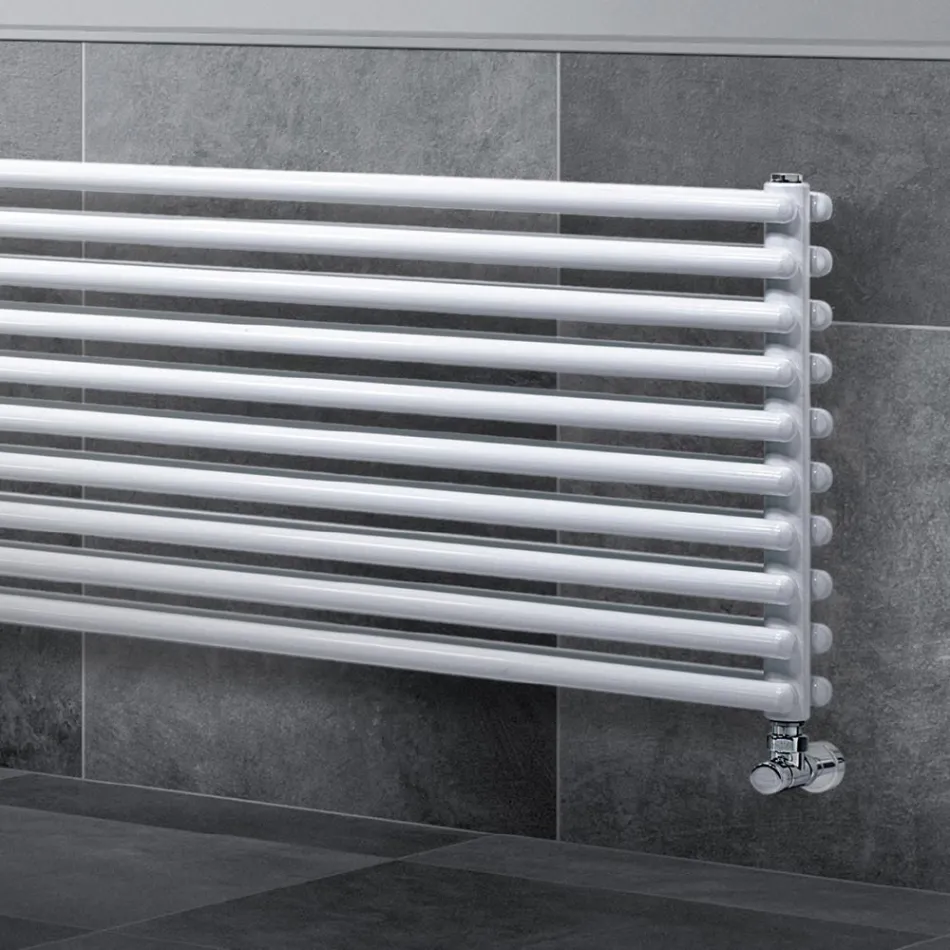 Termoarredo Idraulico con Doppia Serie di Elementi Orizzontali Made in Italy - Strega Viadurini