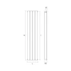 Termoarredo Idraulico con Singola Serie di Elementi Piatti Made in Italy - Zabaione Viadurini