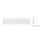 Termoarredo Idraulico con Una Serie di Elementi Orizzontali Made in Italy - Cappello Viadurini