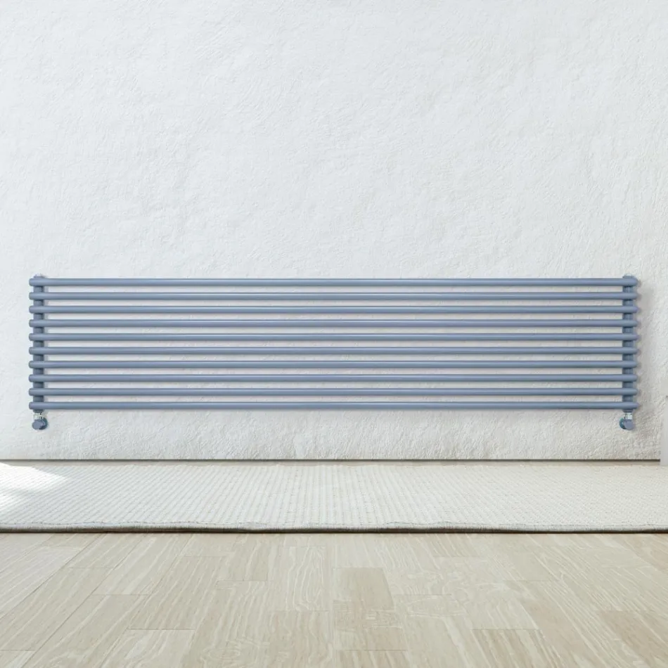 Termoarredo Idraulico con Una Serie di Elementi Orizzontali Made in Italy - Cappello Viadurini