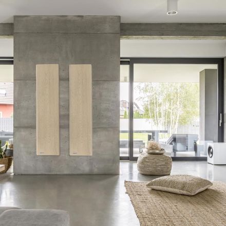 Termoarredo Idraulico Finitura Legno in Polvere di Marmo Italiano - Wood50 Viadurini