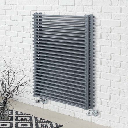Termoarredo Idraulico in Acciaio con Tripla Sezione di Elementi Made in Italy - Ciambella Viadurini