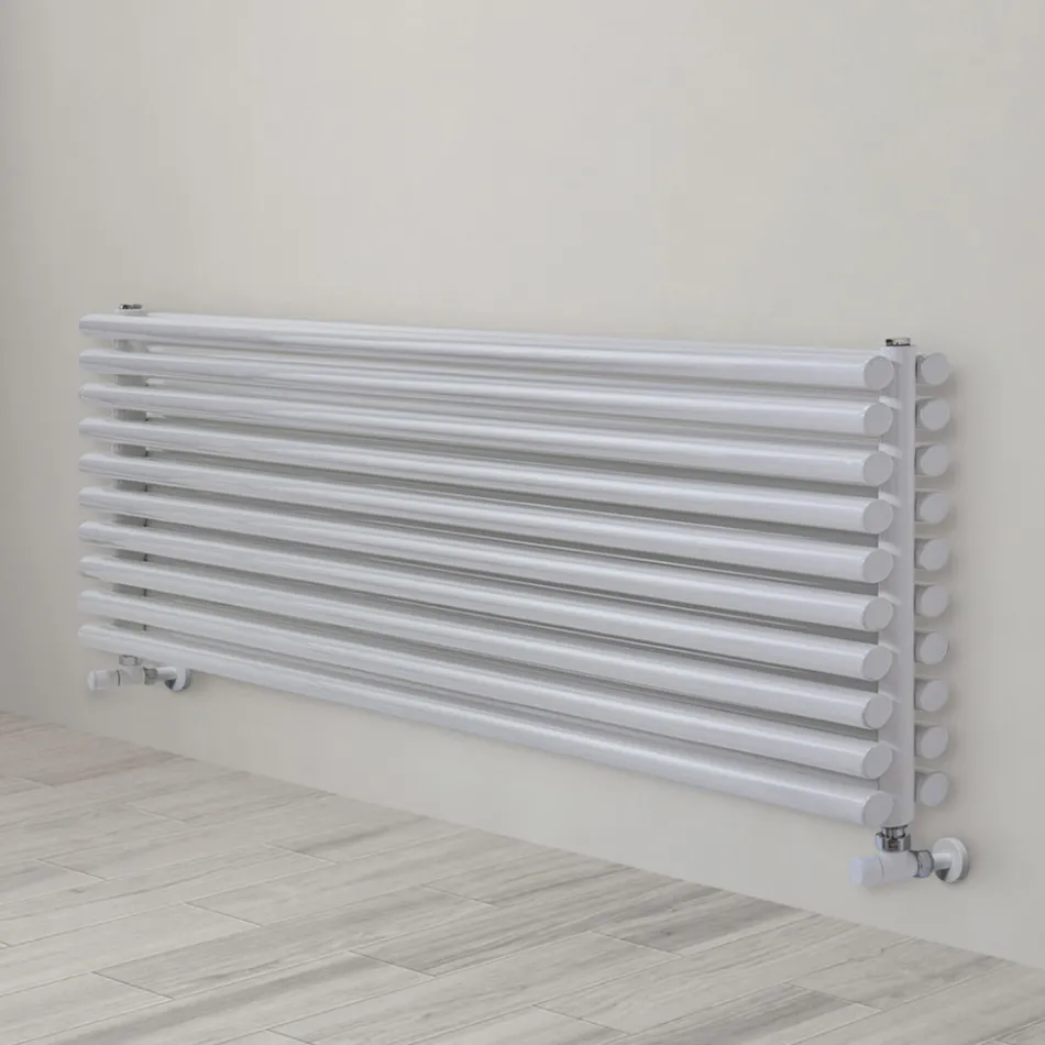 Termoarredo Idraulico in Acciaio Finitura Bianco Puro Made in Italy - Cookies Viadurini