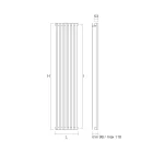 Termoarredo Idraulico in Acciaio Finitura Bianco Traffico Made in Italy - Coppa Viadurini