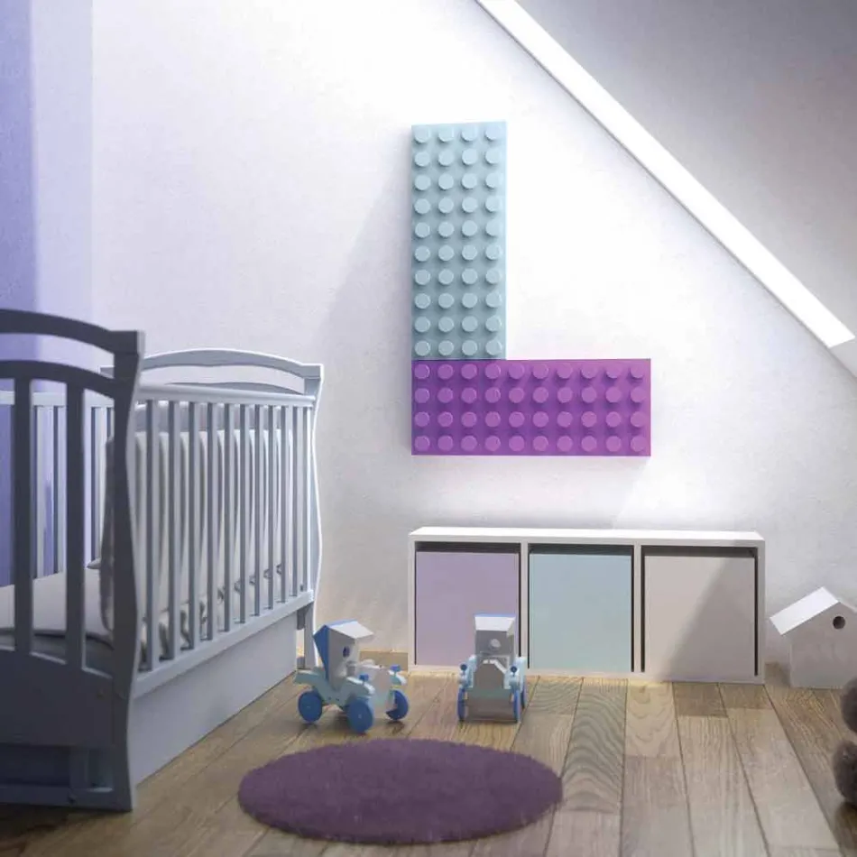 Termoarredo lego idraulico design moderno Brick by Scirocco H  Viadurini