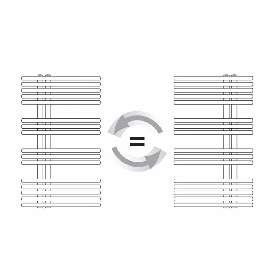 Termoarredo Scaldasalviette Bagno Design Moderno a Parete fino a 690 W - Pavone Viadurini