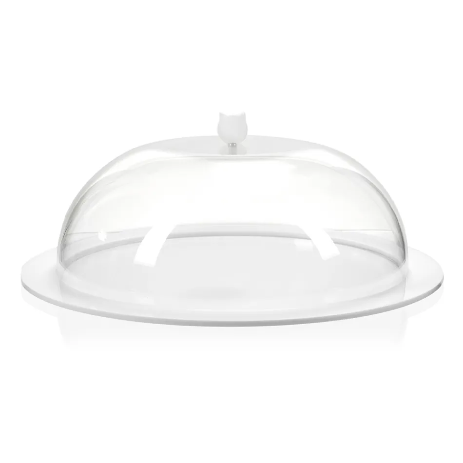 Tortiera Rotonda Plexiglass Trasparente Made in Italy 2 Misure - Crotone Viadurini