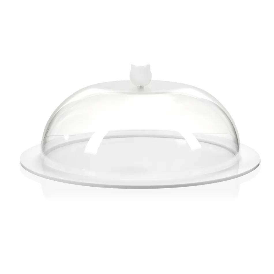 Tortiera Rotonda Plexiglass Trasparente Made in Italy 2 Misure - Crotone Viadurini