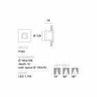 Toscot Square applique a LED quadrata per esterno in terracotta Viadurini