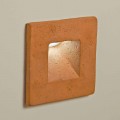 Toscot Square applique a LED quadrata per esterno in terracotta