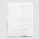 Tovaglia in Lino Bianco o Burro con Pizzo Farnese Design Rettangolare - Kippel Viadurini