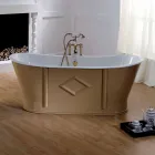 Vasca da bagno freestanding in ghisa verniciata e decorata Allen Viadurini
